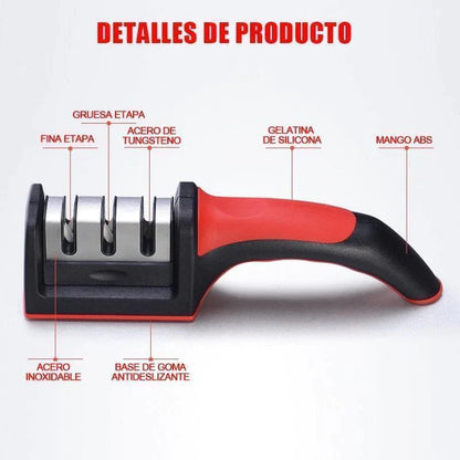 AFILADOR DE CUCHILLOS PROFESIONAL 3 EN 1